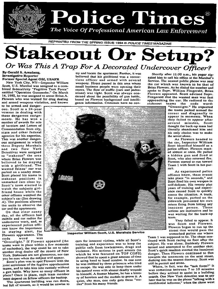 Police Times Article 'Set-up or Stake-out' Page1